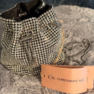 Expressions NYC Sparkling Silver Mini Bag